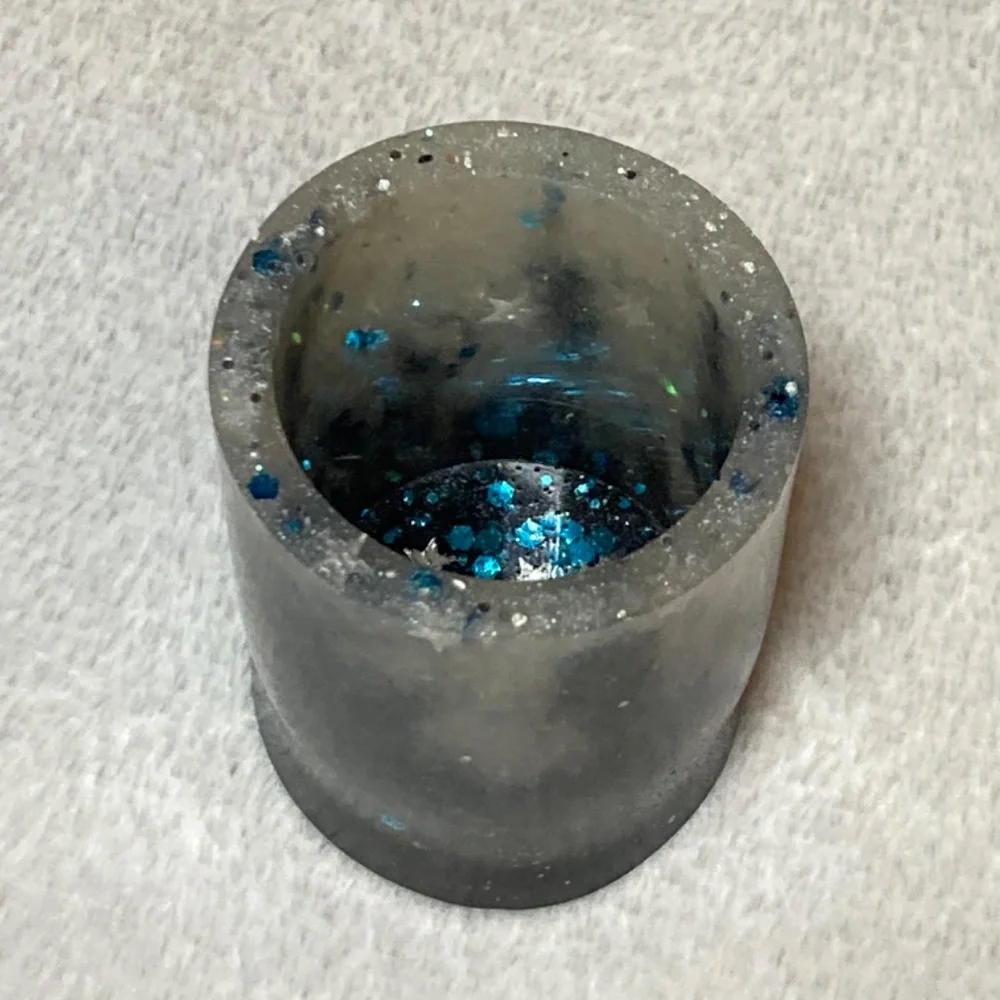 Small Resin Jar/ Pencil, Makeup Brush Holder